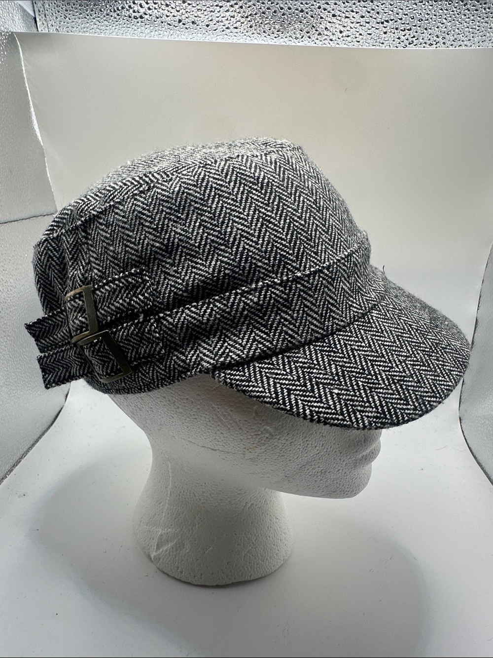 Gray Herringbone Cadet Cap
